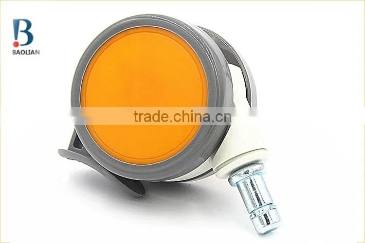 2015 china-made discount colorful non-noise 64mm orange ABS material casters for air cleaner