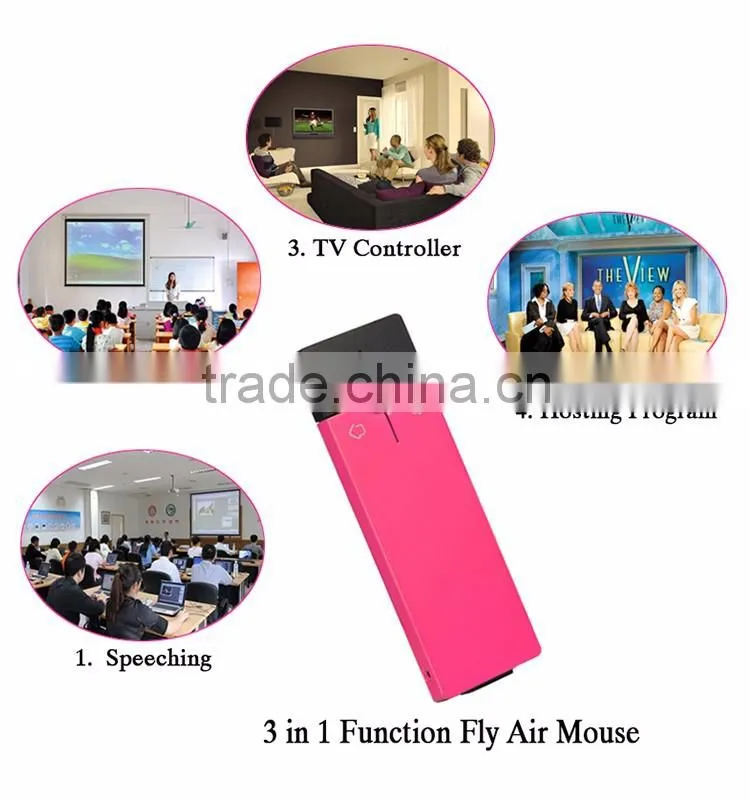 2016 hot gift Wireless Rechargeable Presenter, 2.4GHz USB Powerpoint Multimedia Laser Presentation Remote Control