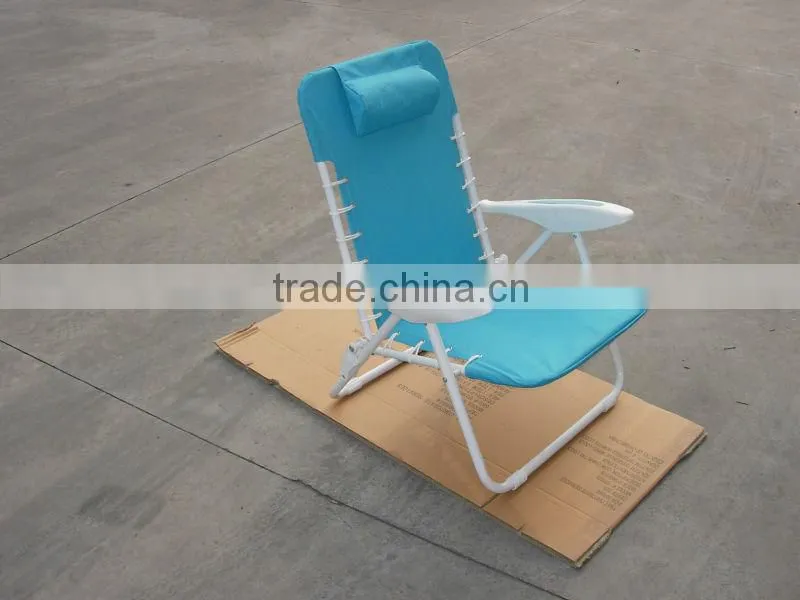 5 Positions Folding Beach Chair with Pillow