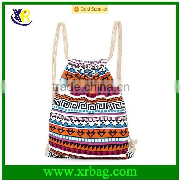 Women's Daypacks Printing Black Cat Backpack For Travel Mochila Harajuku Drawstring Bag Custom