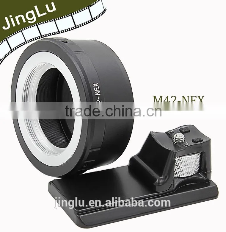 for M42 mount lens to NEX camera body lens adapter ring with long tripod