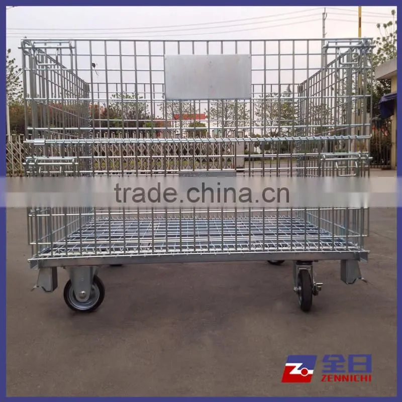 Mesh Stackable Pallets with Wheels