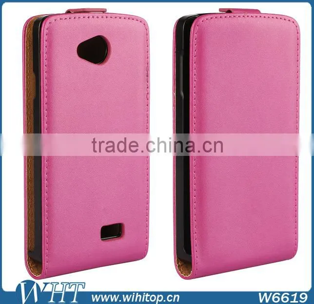 2015 New Mobile Phone Case Vertical Style PC+PU Leather Flip Cover for LG F60