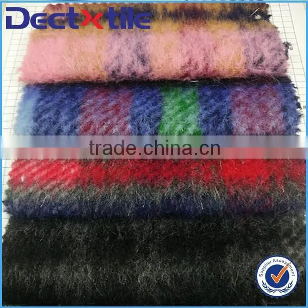 90%polyester 10%wool terry wool fabric winter coat
