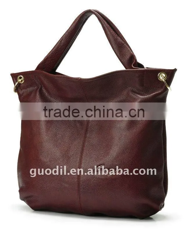 HOT SALES! 2012 China FASHION Stock Brand lady genuine leather handbags