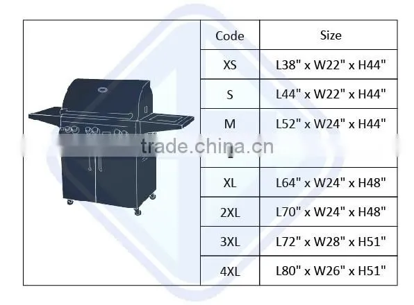 2016 popular products custom bbq cover
