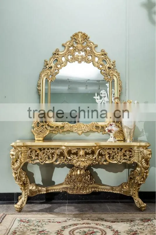 french empire furniture baroque golden foil cracking paint dressing table