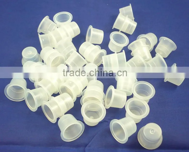Newest (10mm,15mm,18mm) Clear red Newest (10mm,15mm,18mm) Clear red white and yellow coolr Plastic Tattoo Ink Cups