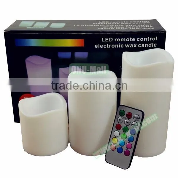 Most Popular Flameless LED Candle Light with Remote, Ivory Color Remote LED Candle
