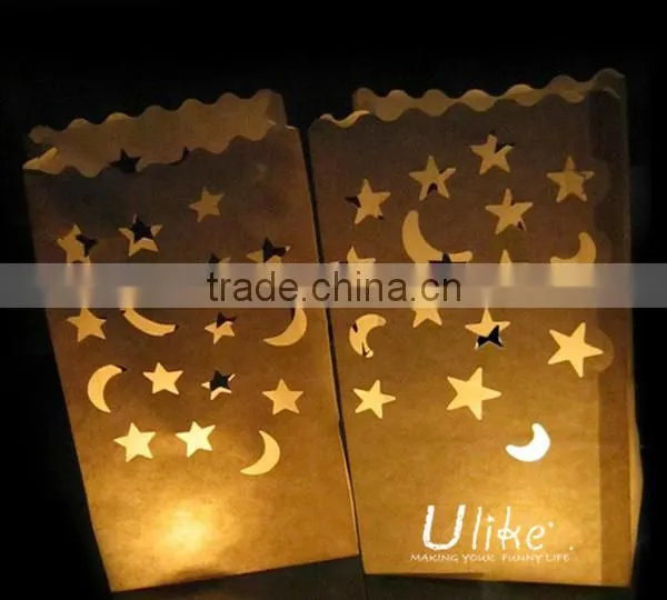 fireproof paper candle bags Printed luminary candle bags