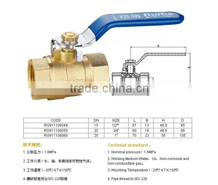 dn15 dn25 DN50 water supply brass ball structure valve BD VALVULA