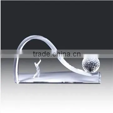 Wholesale New Design cheap crystal glass golf trophy awards for golf club souvenir