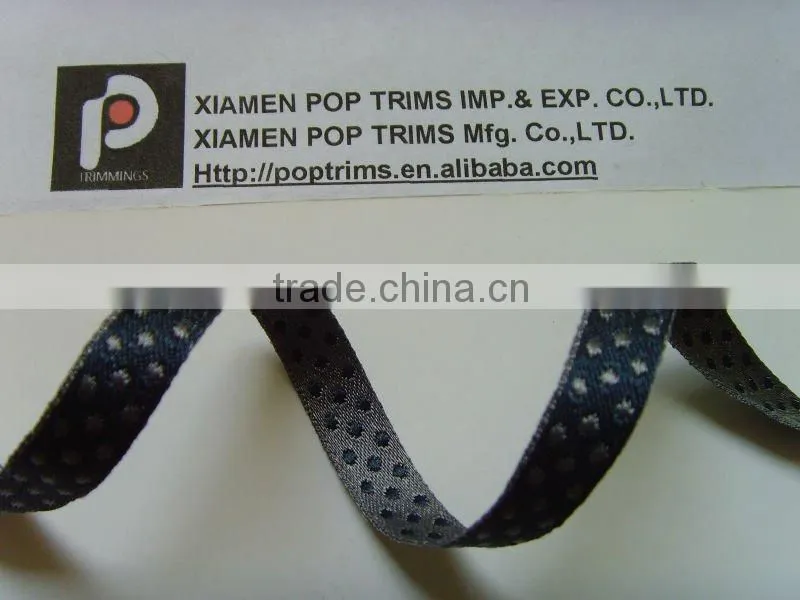 Dots polyester jacquard ribbon