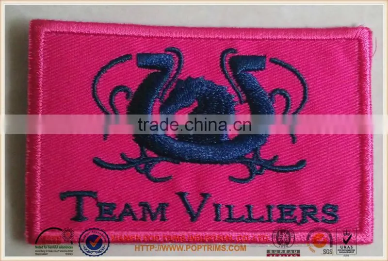 custom twill emboridery patches badge with horse design
