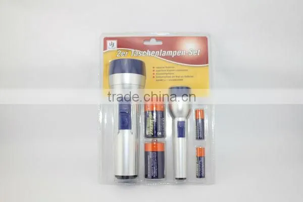 2er taschen lampen set flashlight bat