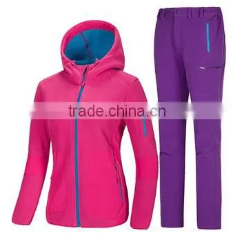 Custom cheap thick polar fleece track suits for girl