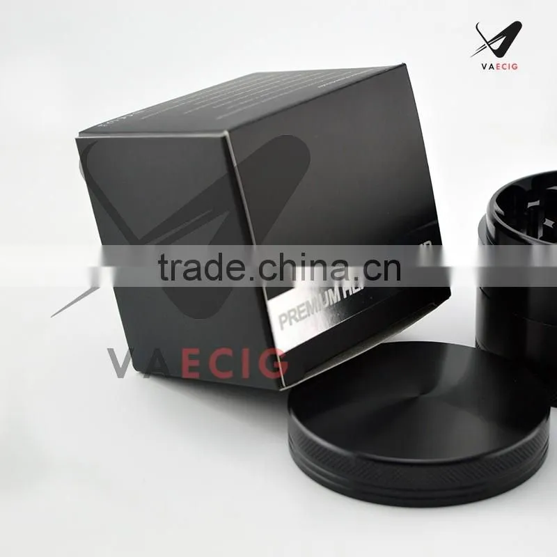 Hottest smoking herb grinder wholesale CNC teeth 63mm 4 parts high quality zinc alloy herb grinder free LOGO in shock