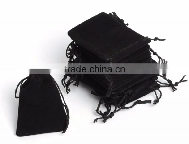samll size12*17 cm flannelette bag accessories bag black flannelette bag