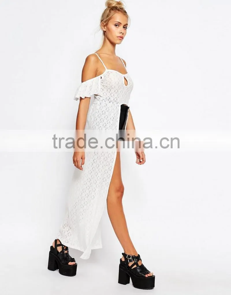Latest Fashion The Ragged Priest Cold Shoulder Maxi Cami Top In Lace