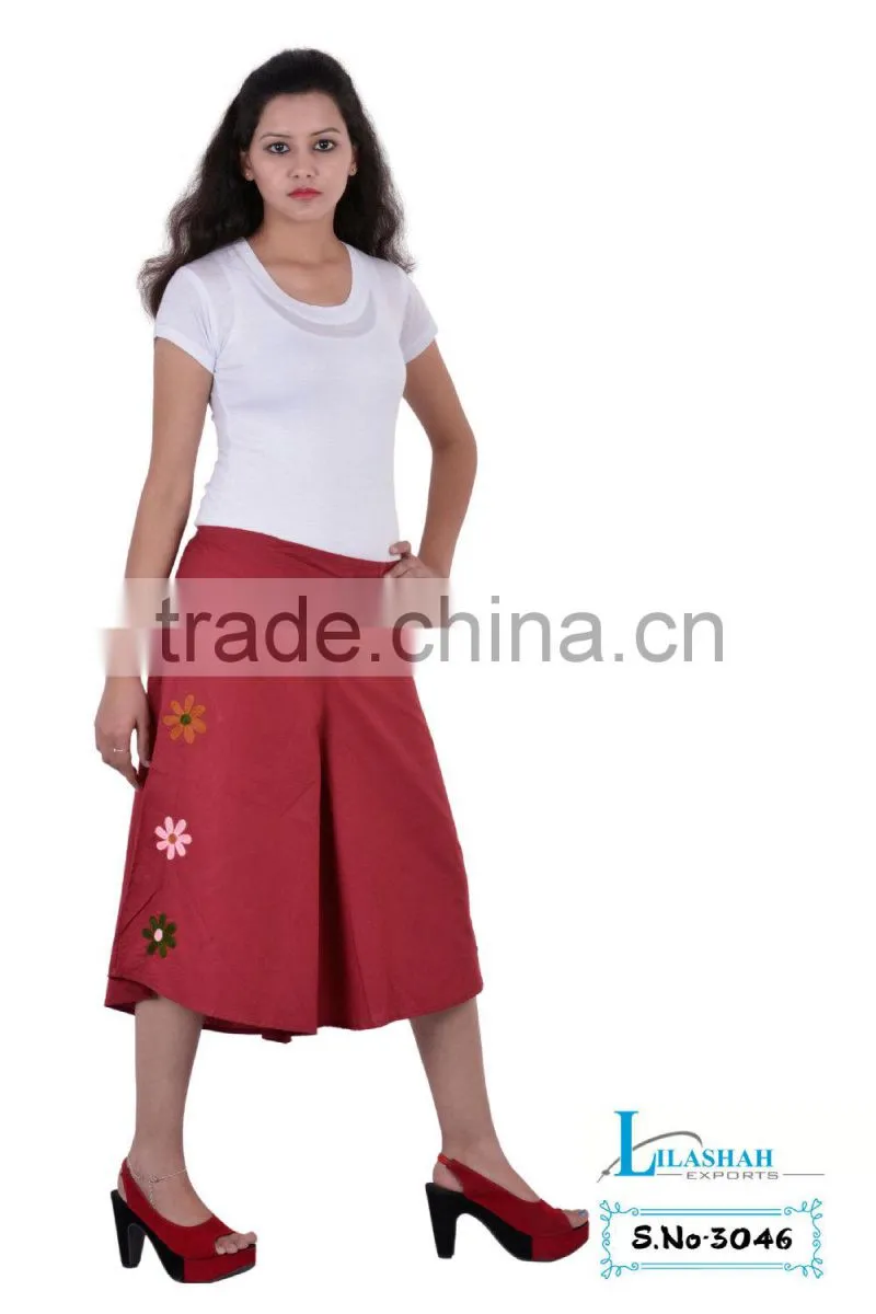 3046 Cotton Trouser women style ropa pantalon jaipur india cotton cargo trousers women