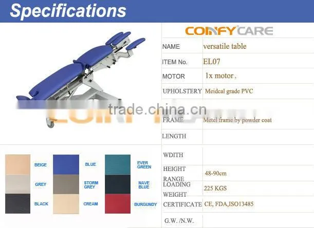 Coinfy EL07 electric physical therapy bed