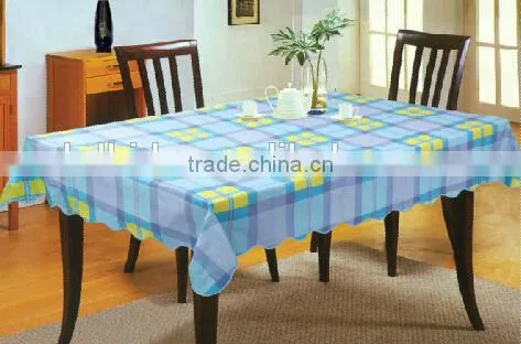 wholesale good price for printed Vinyl table cloth, with flannel backing