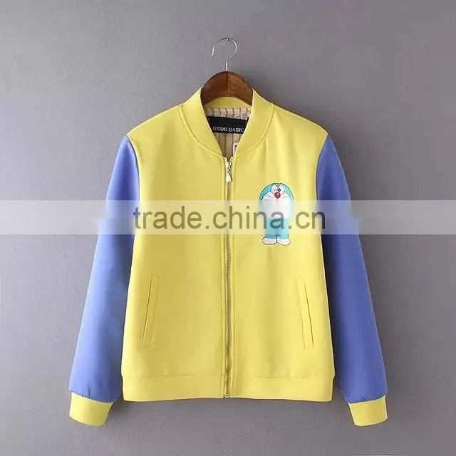 cheap china wholesale clothing colorblock baseball coat