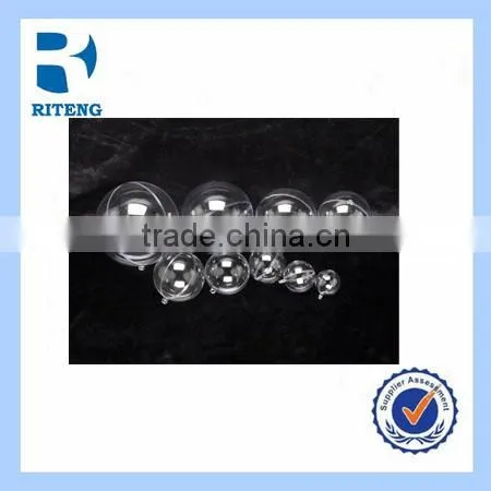 christmas decoration hollow round ball with designs plastic material