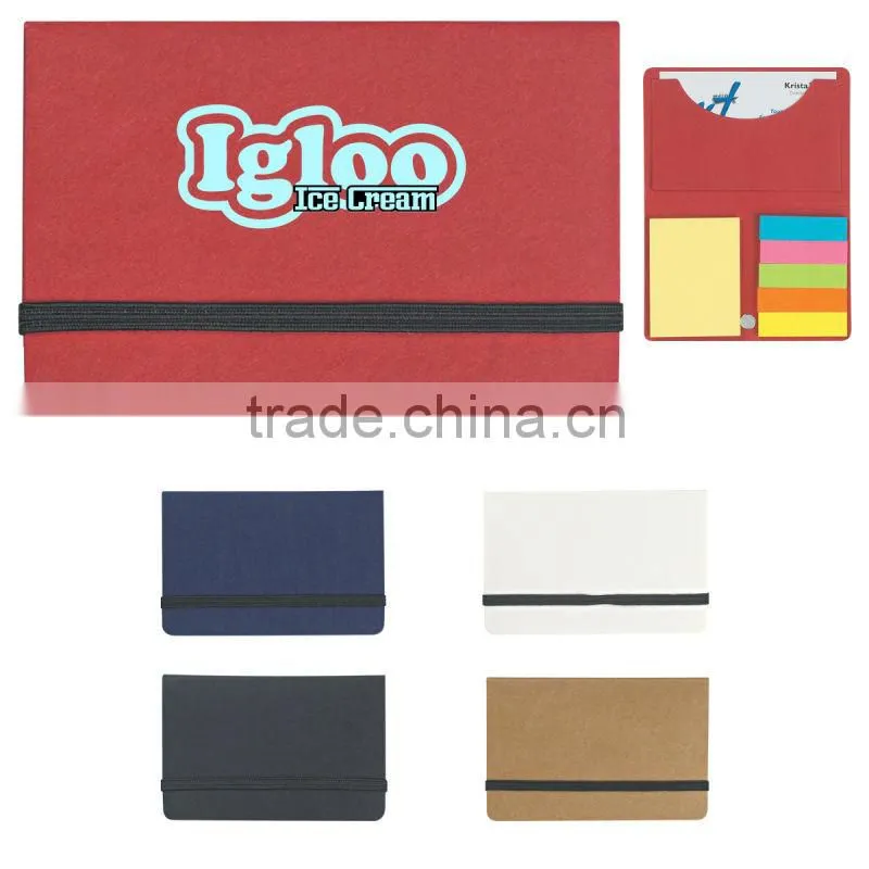 Sticky Notes And Flags In Business Card Case
