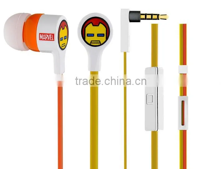 High Quality Super Bass Flat Cable Earphones With Microphone