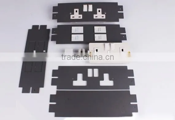 Electrical Floor Box/Floor Outlet Box/under floor service box with 13A SWITCHED SOCKET PLATES