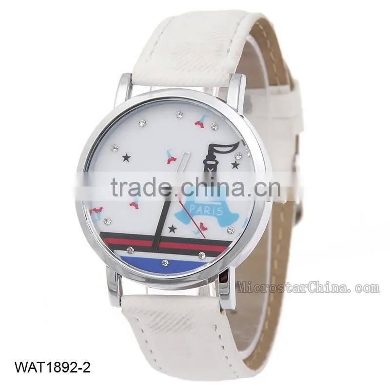Eiffel Tower Casual Jean Canvas Wrist Watch
