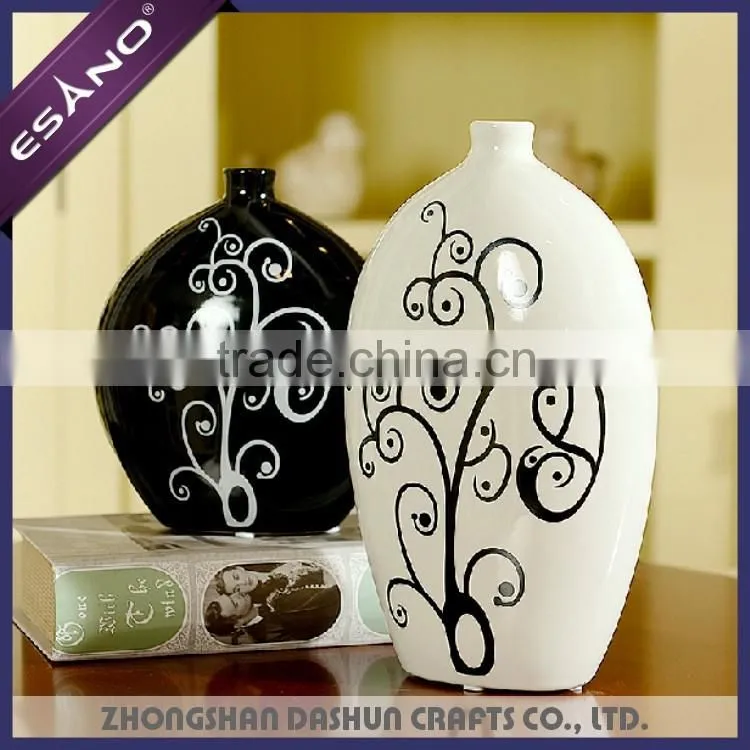Different shaped vases home decoration pieces