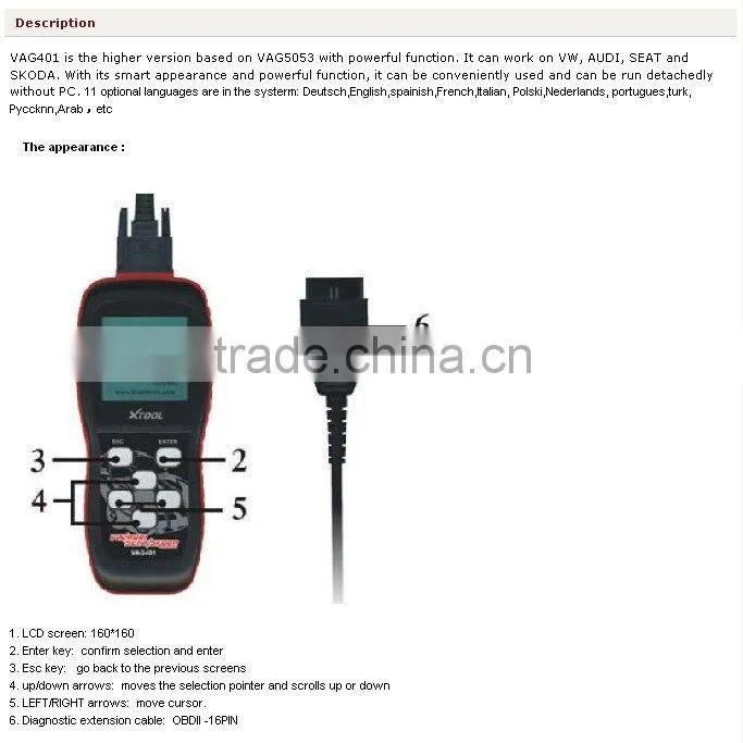 Airbag Reseter VAG401 for VW/AUDI/SEAT/SKODA