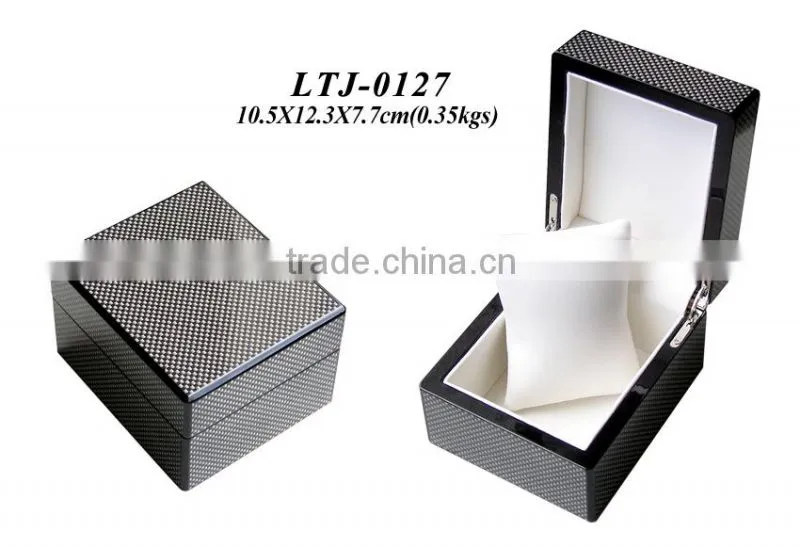 Luxury carbon fiber wooden pocket watch box wholesale