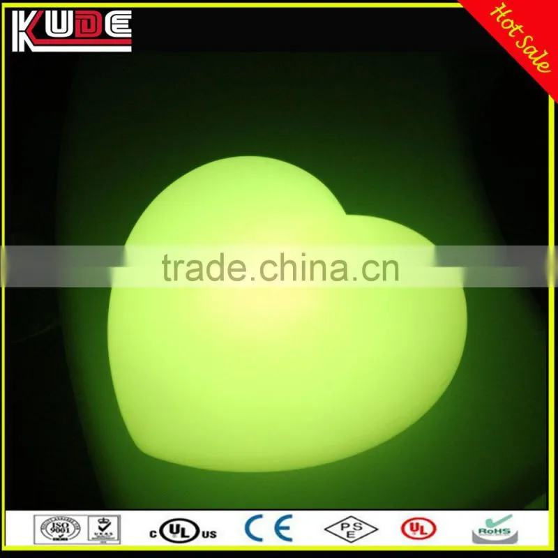 Wedding Decorative Lamp Red Heart Shape Flashing LED Night Light With MultiColor Changing