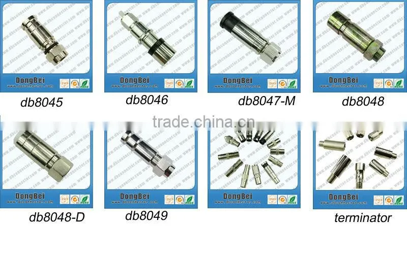 f compression conectores for coaxiais cable rg59 rg6