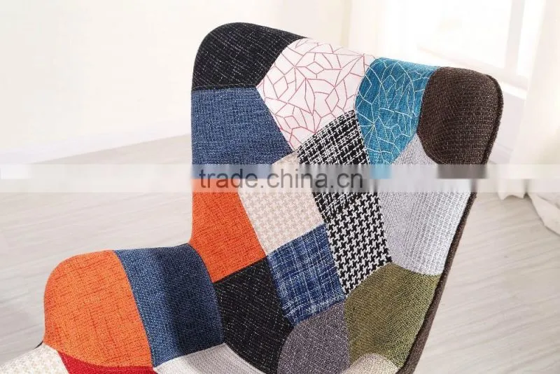 leisure patchwork living room chair fabric sofa chair