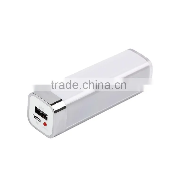 Hot new products for 2015 mini portable lipstick power bank 2600mah
