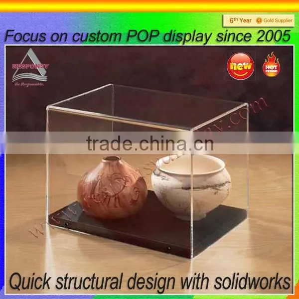 custom acrylic Ceramic bowl display case in museum