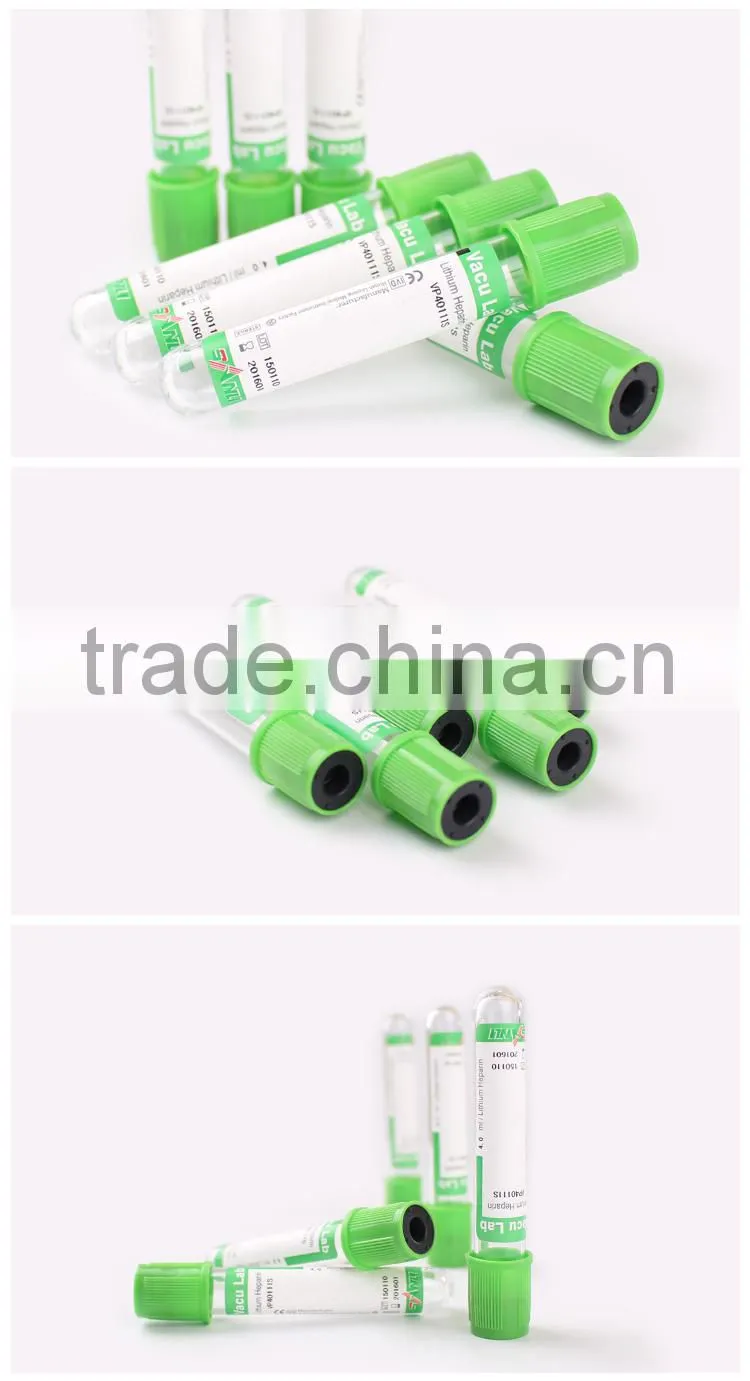 sterile custom disposible vacuum heparin tube