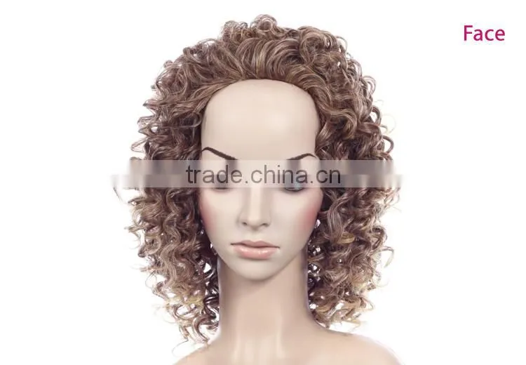 Afro kinky box braid wig indian women hair artificial wig synthetic lace front wig