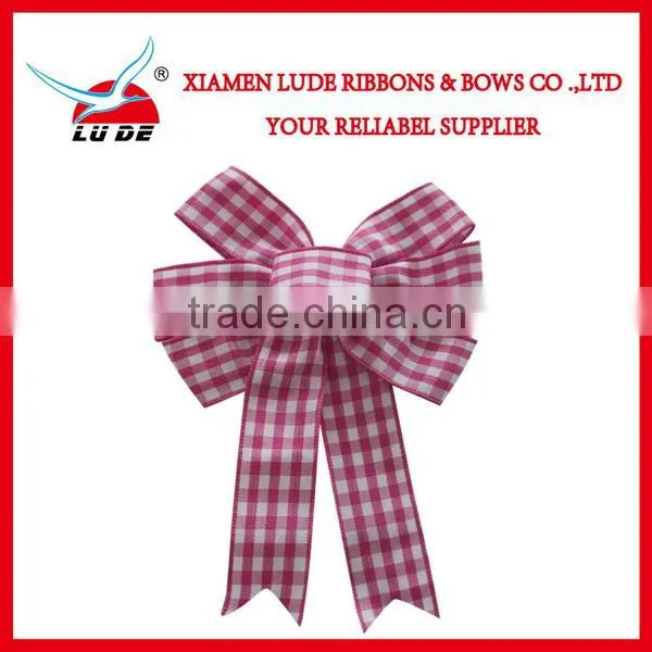 Gift packing use printed ribbon bows with elastic loop