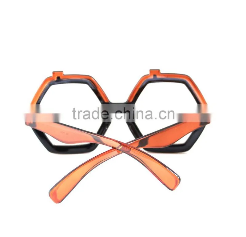 2015 promotion plastic quadrilateral sun glasses UV400 with diamond