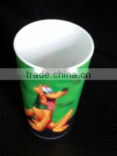 plastic 3d water cup red mug cup 3d promotional for ads