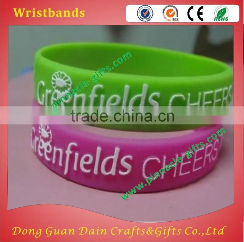 eco-friendly imprinting customized silicone wristbands