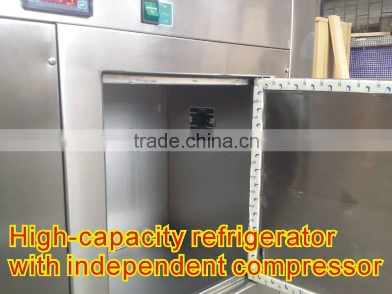 2015 New Style -30 C degree Fried Ice Cream Machine double pan with 10 fruit trays