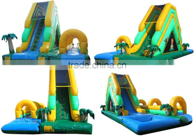 China Henan inflatable slide, giant inflatable water park slide