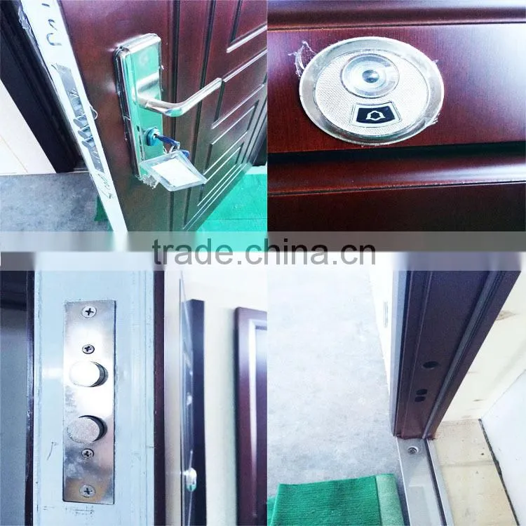 solid engineering wood door frame armored entrance arch gate bullet proof flush door