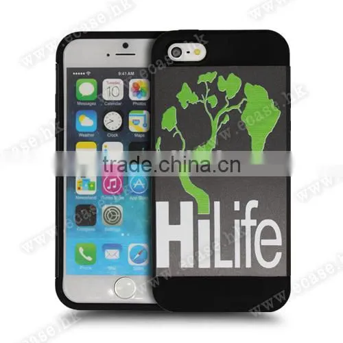 For Iphone 6 Good Quality Ocase Designable Colorful Drawing Painting PC/TPU two in one phone case with press key
